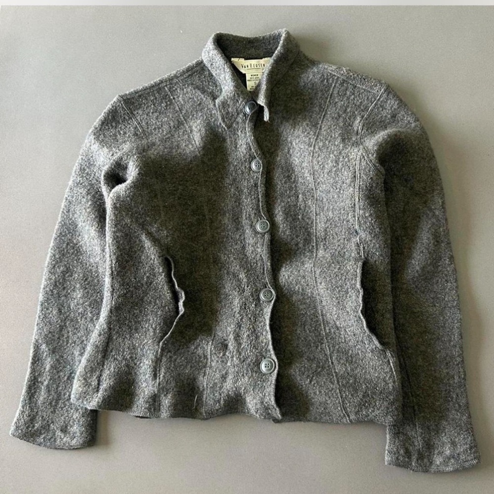 Preppy 100% wool cardigan